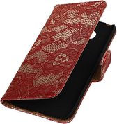 Rood Lace booktype cover cover voor LG G5