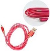 Micro USB kabel - metaal ROOD- 1 meter