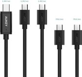 Aukey USB-C 1M 1x - MicroUSB 1M 2x - MicroUSB 0.3M 2x - 5 pack
