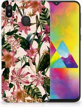 Geschikt voor Samsung Galaxy M20 Uniek TPU Hoesje Flowers