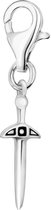 Quiges - 925 Zilver Charm Bedel Hanger 3D Zwaard - HC144