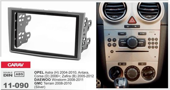 2-DIN frame AUTORADIO kleur zilver opel (11-090) | bol