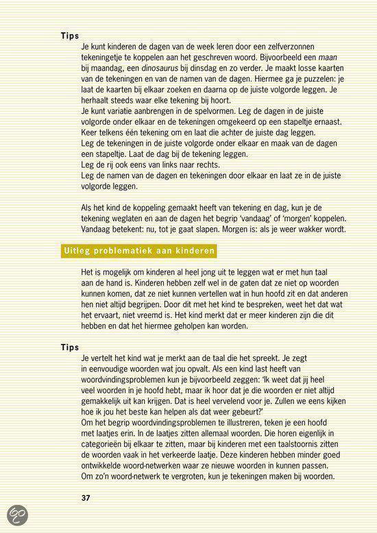 Tekstpagina met tips voor het leren van woorden en taal.