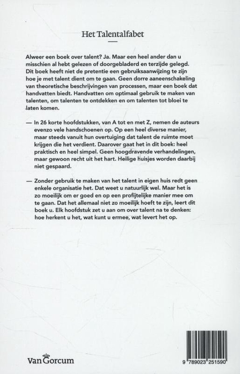 Het talentalfabet - back cover