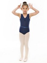 Balletpakje Amy Navy Blauw Met belt - Maat 0 - 3-5 Jaar