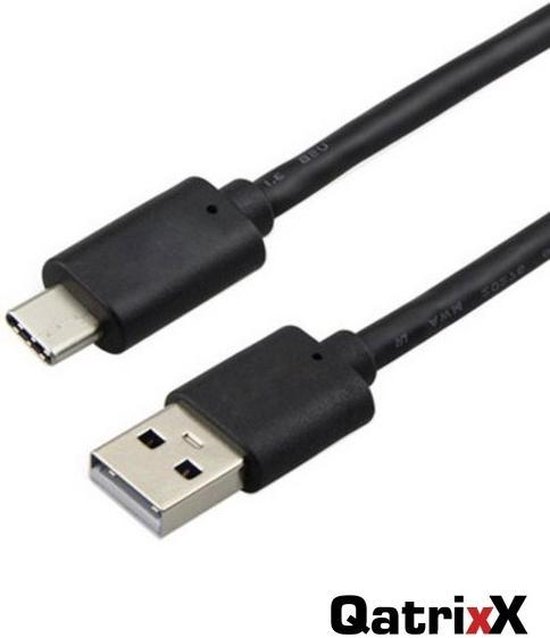 Datakabel USB-C Type-C Zwart 2 meter