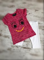 DICE Kinderpyjama Smile fuchsia/wit maat 4-5 jaar