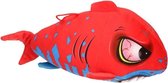 Pluche knuffel haai rood/blauw 24 cm - knuffeldier / knuffels