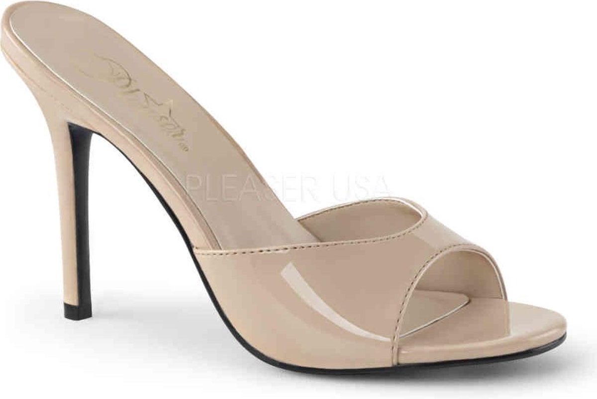 Pleaser - CLASSIQUE01 Muiltjes met hak - US 7 - 37 Shoes - Creme