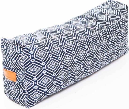 #DoYourYoga - Hoekig Yoga bolster - »Paravati« - Meditatiekussen met bio-organische boekweit schalen vulling - L67 cm & diam.13 cm - Style (6)