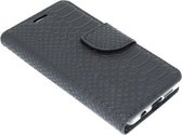 Xssive Hoesje voor Samsung Galaxy J1 2015 J100 Boek Hoesje Book Case Schubben Zwart