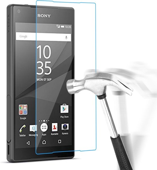Sony Xperia Z5 Compact glazen Screen protector Tempered Glass 2.5D 9H  (0.3mm) | bol