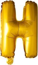 ballon - 100 cm - goud - letter - H
