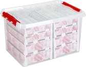 Q-line Kerstballen Opbergbox 62L - Trays voor 116 kerstballen - Transparant/rood