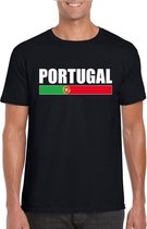 Zwart Portugal supporter t-shirt voor heren XL