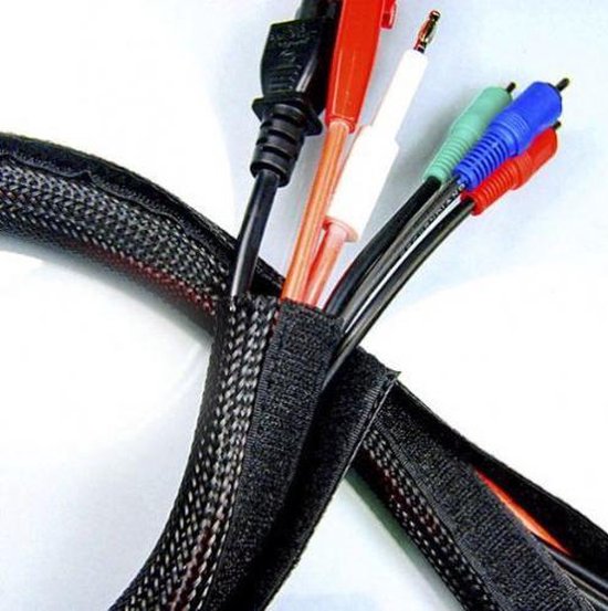 Fahrenheit scheuren partner Bosscom kabel hoes met klitteband 30mm zwart per meter | bol.com