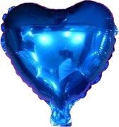 45 cm blauwe hartvormige folie ballon van hoge kwaliteit