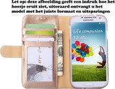 Premium Leer Leren Lederen Hoesje Book - Wallet Case Boek Hoesje voor Samsung Galaxy S6 G920 Goud