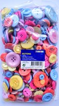 Buttons, set van 500 g knopen in verschillende kleuren