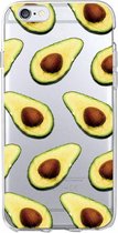 iPhone X / XS - hoes, cover, case - TPU - Transparant - Avocado