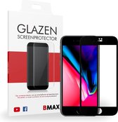 BMAX iPhone 8 Plus Glazen Screenprotector Full Cover (Zwart) | Dekt het volledige scherm! | Beschermglas | Tempered Glass