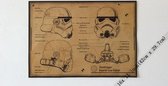 Storm Trooper Retro Schematics - Real Kraft Paper Poster