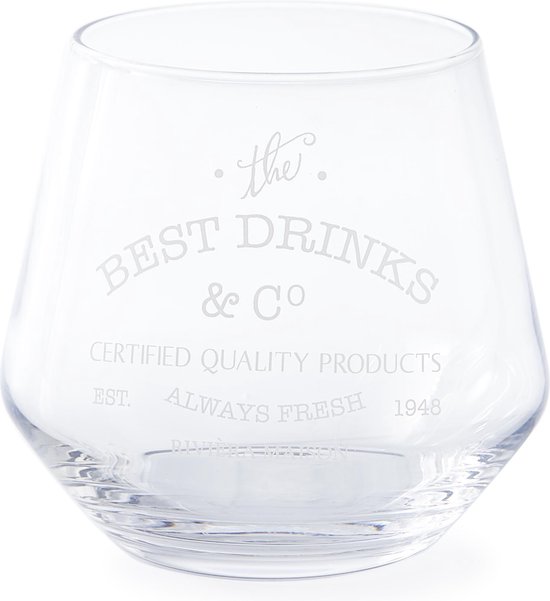 Riviera Maison The Best Drinks & Co Glass - Waterglas - Glas | bol.com