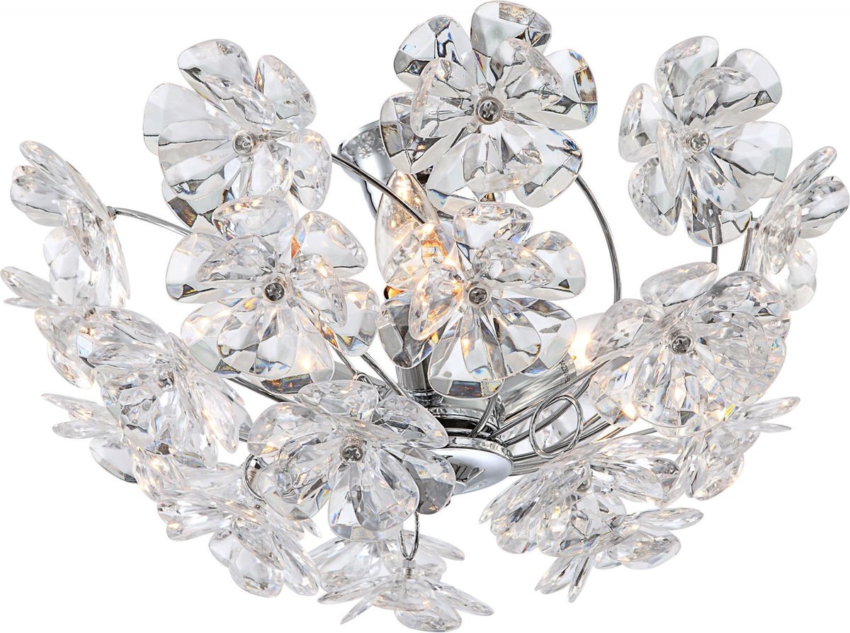 Plafondlamp Globo Phoenix - Chroom|Acryl - 3 lichts