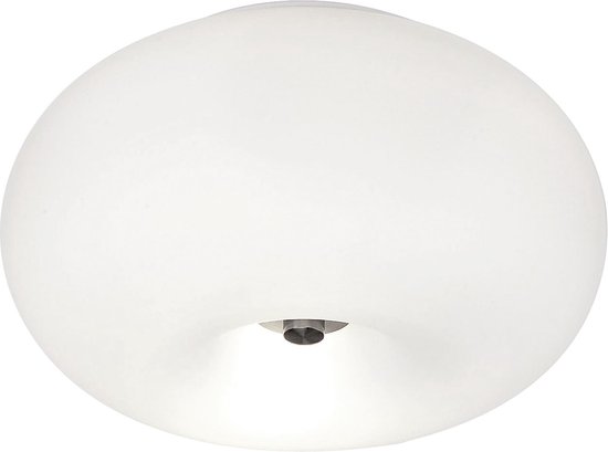 EGLO Optica - Plafondlamp - Ø280mm. - Nikkel-Mat - Wit