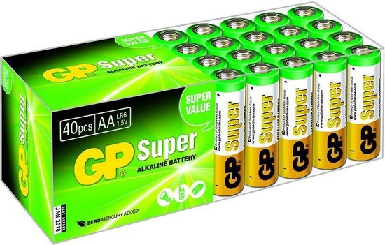 GP Super Alkaline AA batterijen - 40 stuks - GP
