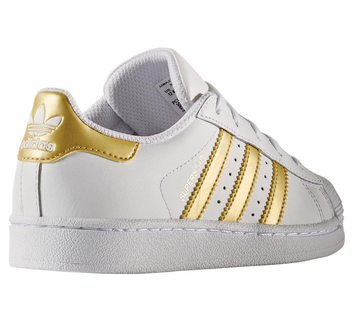 adidas Superstar Sneakers Sportschoenen - Maat 32 - Unisex - wit/goud |  bol.com