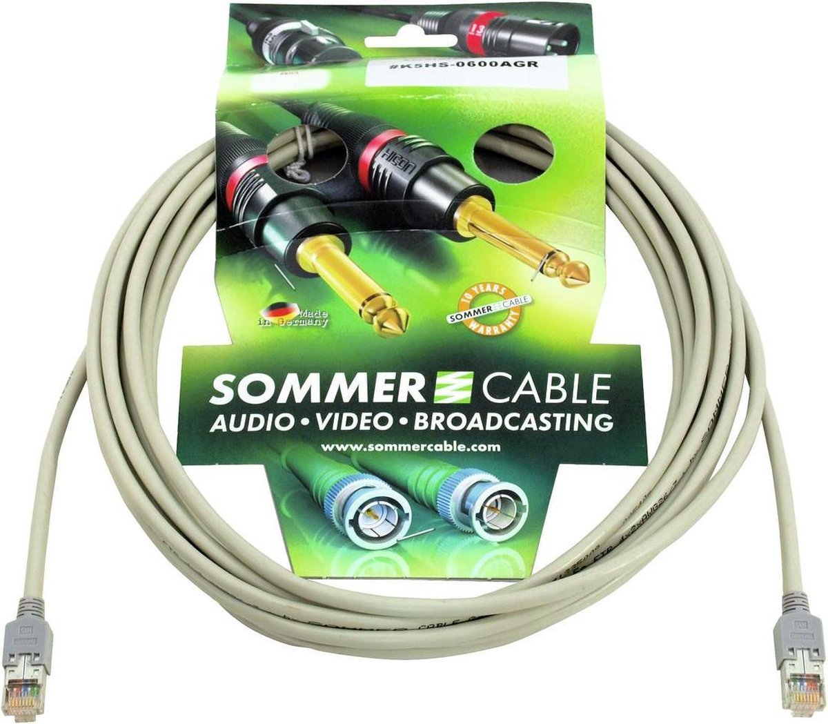 SOMMER CABLE CAT-5 cable FTP 6m gy