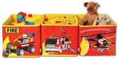 Lego Textiel 3-Delige Opbergbox - Rood