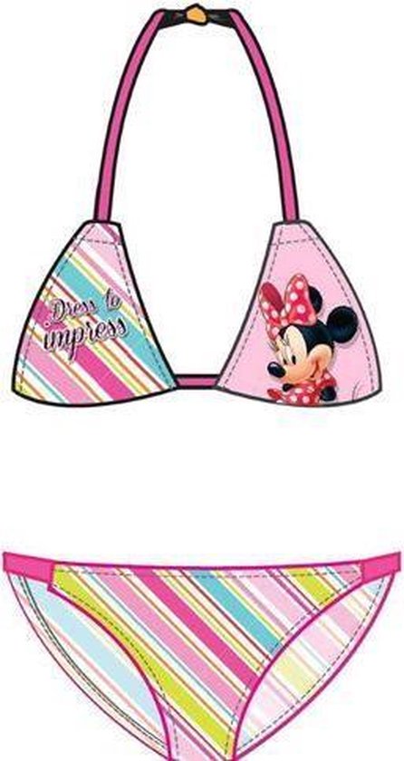 Bikini Minnie Mouse gestreept maat 128