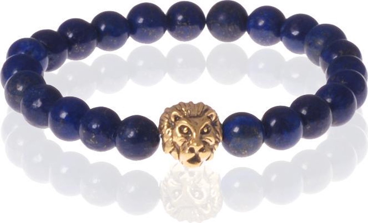 Heren kralen armband Lapis Lazuli Lion