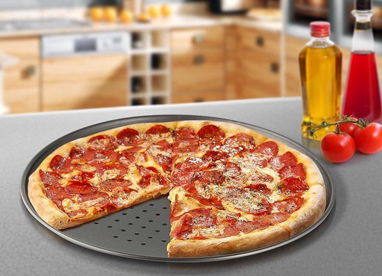 Pizza vorm - 32 cm - Anti aanbak - Pizzavorm - Teflon - Pizzaplaat | bol.com
