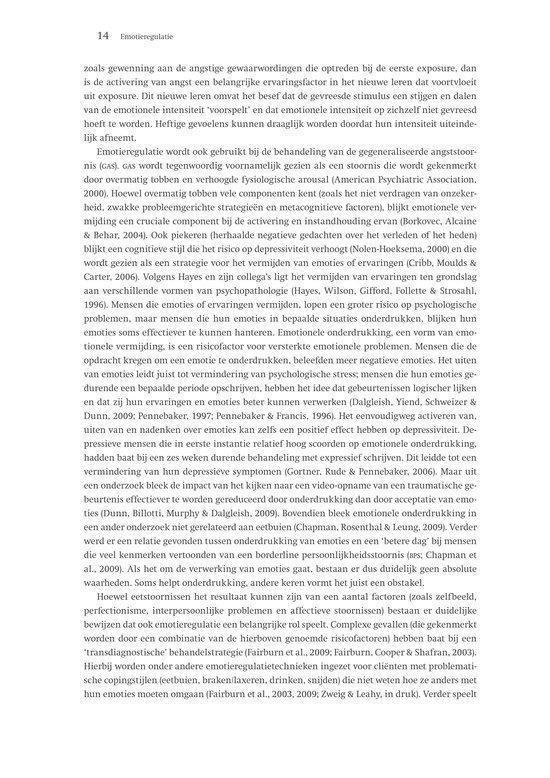 Pagina met tekst over de evolutie van emotieregulatie en de impact ervan.