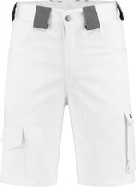 Yoworkwear Bermuda coton / polyester blanc taille 46