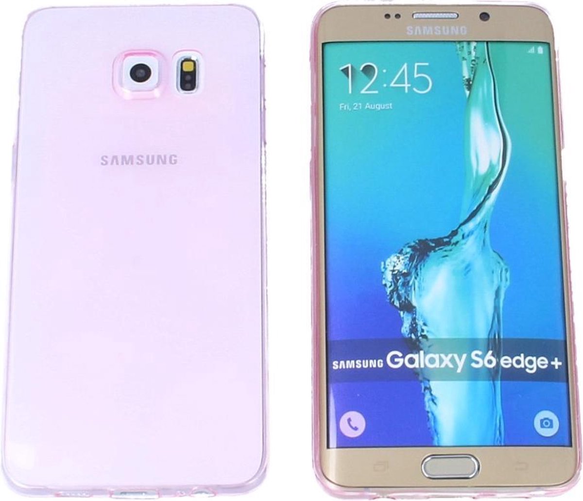 Samsung Galaxy S6 Edge Plus, 0.35mm Ultra Thin Matte Soft Back Skin case Transparant Roze Pink