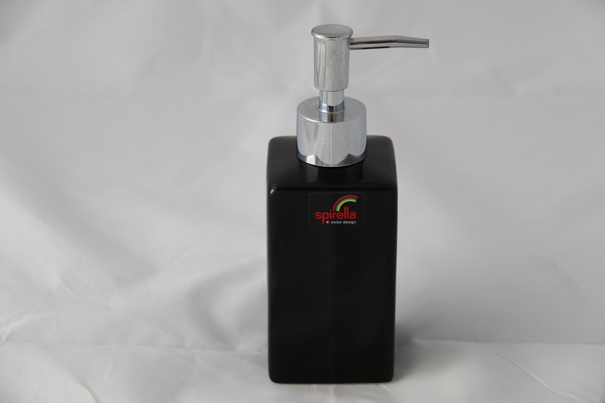 Spirella Quadro Zeepdispenser – Zeephouder en Lotion Dispenser voor Badkamer Accessoires – Elegant en Tijdloos Ontwerp