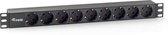 Equip 333282 Power Strip 9bay CEE7/7 w. 1,8m cable, black