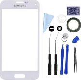 Samsung Galaxy S5 Mini Wit display touchscreen glas met professionele complete toolkit/gereedschap