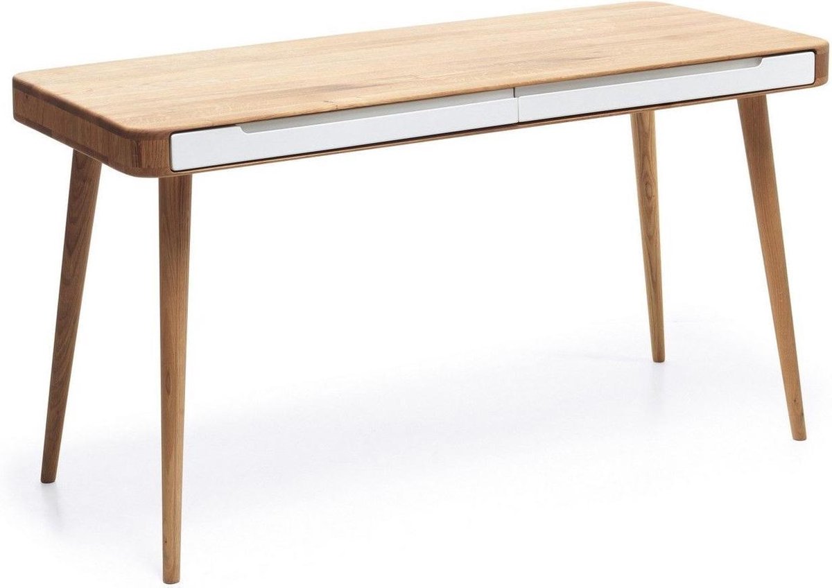 Gazzda Ena desk houten bureau naturel - 140 x 60 cm | bol.com