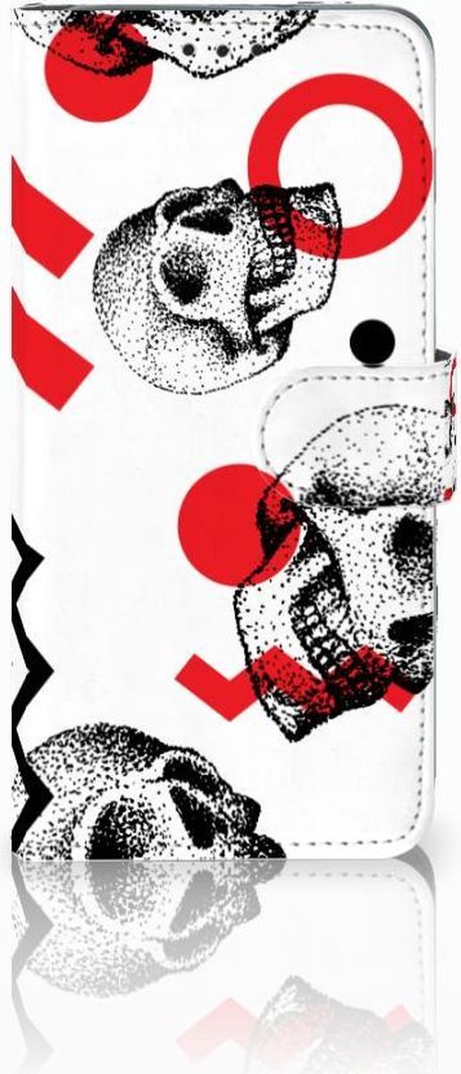 Telefoonhoesje met Naam Samsung Galaxy S10 Plus Skull Red