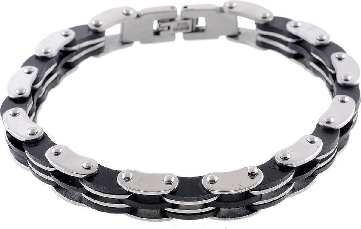 Bracelet homme, acier inoxydable (acier inoxydable) 21 cm | bol.com