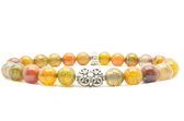 Beaddhism - Armband - Good Luck - Wired Flower - 8 mm - 19 cm