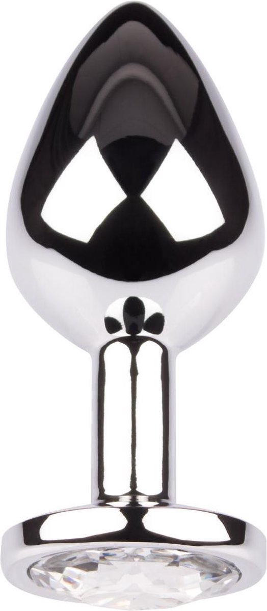 Plug It Strass Buttplug Medium Zilver