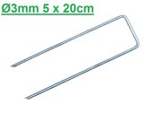 25 M² mollengaas 60 g/m² + 25 gronddoekpennen - mollennetten - mollennet