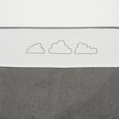 Meyco Clouds wieglaken - 75 x 100 cm - Grijs