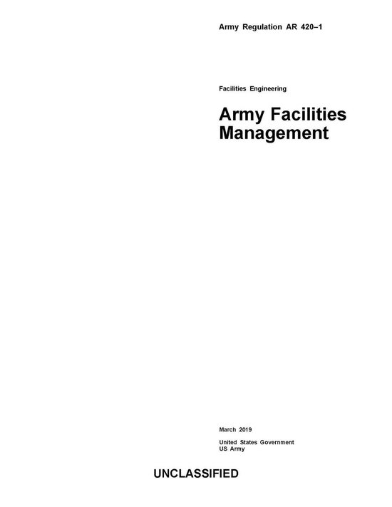 Army Regulation AR 420-1 Facilities Engineering Army Facilit ... - cover